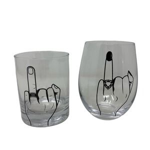 Marriage Ring Finger Whiskey and Wine Glass